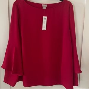 Chicos satin red blouse